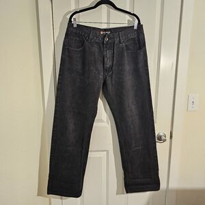 South Pole Wide-Leg Y2K Baggy Black Jeans Men’s 38x34 Skater goth